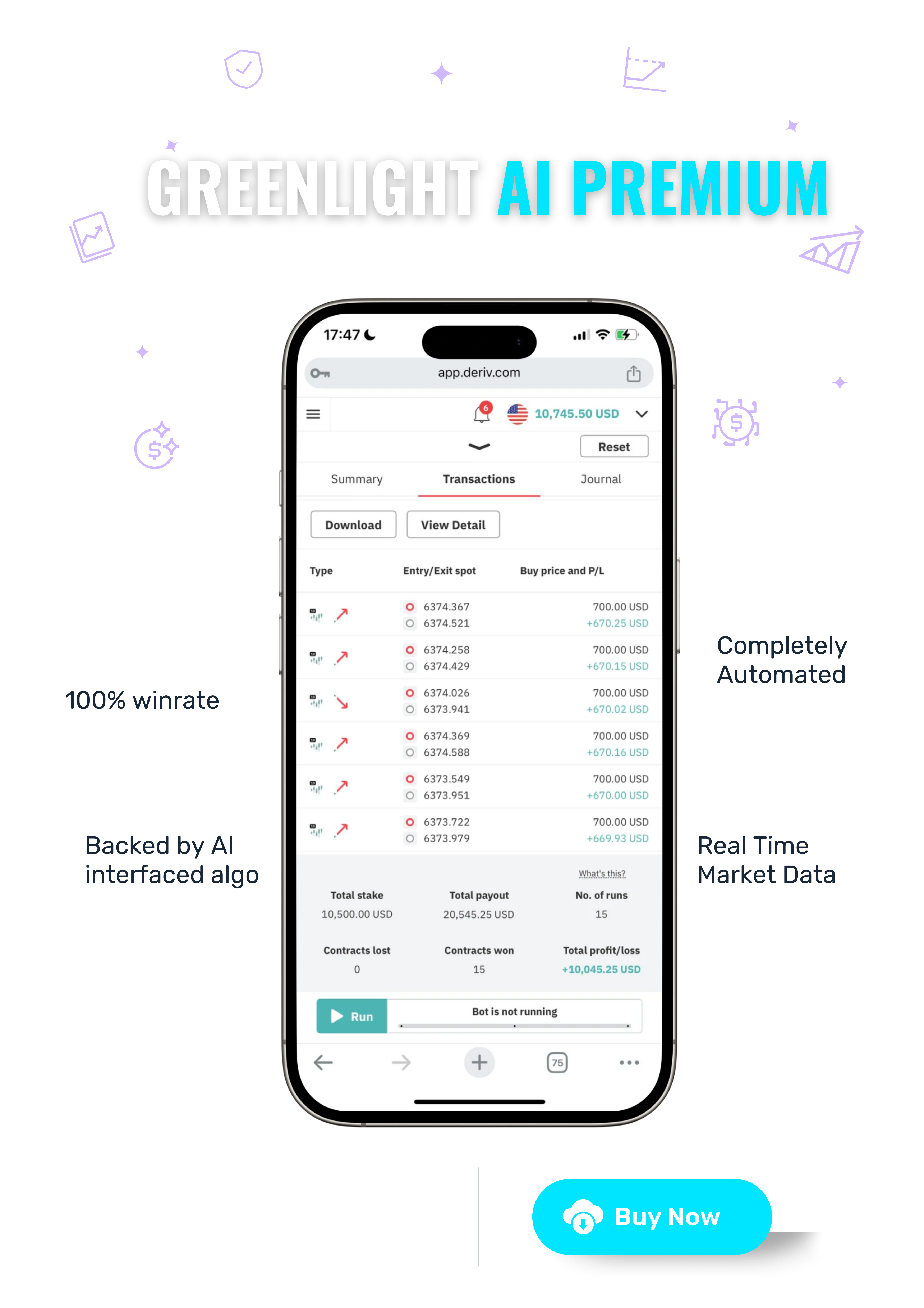 Greenlight AI Premium interface